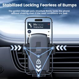 Toocki Air Vent Car Phone Holder With Hook Clip For iPhone 17 16 Xiaomi Samsung 360°Rotate Manual Locking Universal Phone Holder