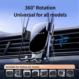 TIMESS Car Holder Mount Upgrade Auto Locking Universal Phone Stand Holder with Hook Clip for Car Air Vent for iPhone Samsung