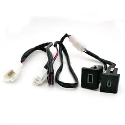 12V/24V Red Led Light Fit for Amarok 2011-2022 Car Dual Charger Adapter Socket USB Type C PD Charging Outlet