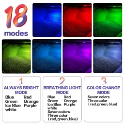 2X LED Car RGB Interior Footwell Light Atmosphere Lamp Accessories For SEAT Ateca Leon 5F MK3 Ibiza ST Toledo KG MK4 Alhambra 7N