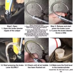 1Pcs Brake Fluid Bleeder Hose with One-Way Non-Return Check Valve Auto Car Vehicle Motorcycle Brake Clutch Bleeder Hose Pipe Kit
