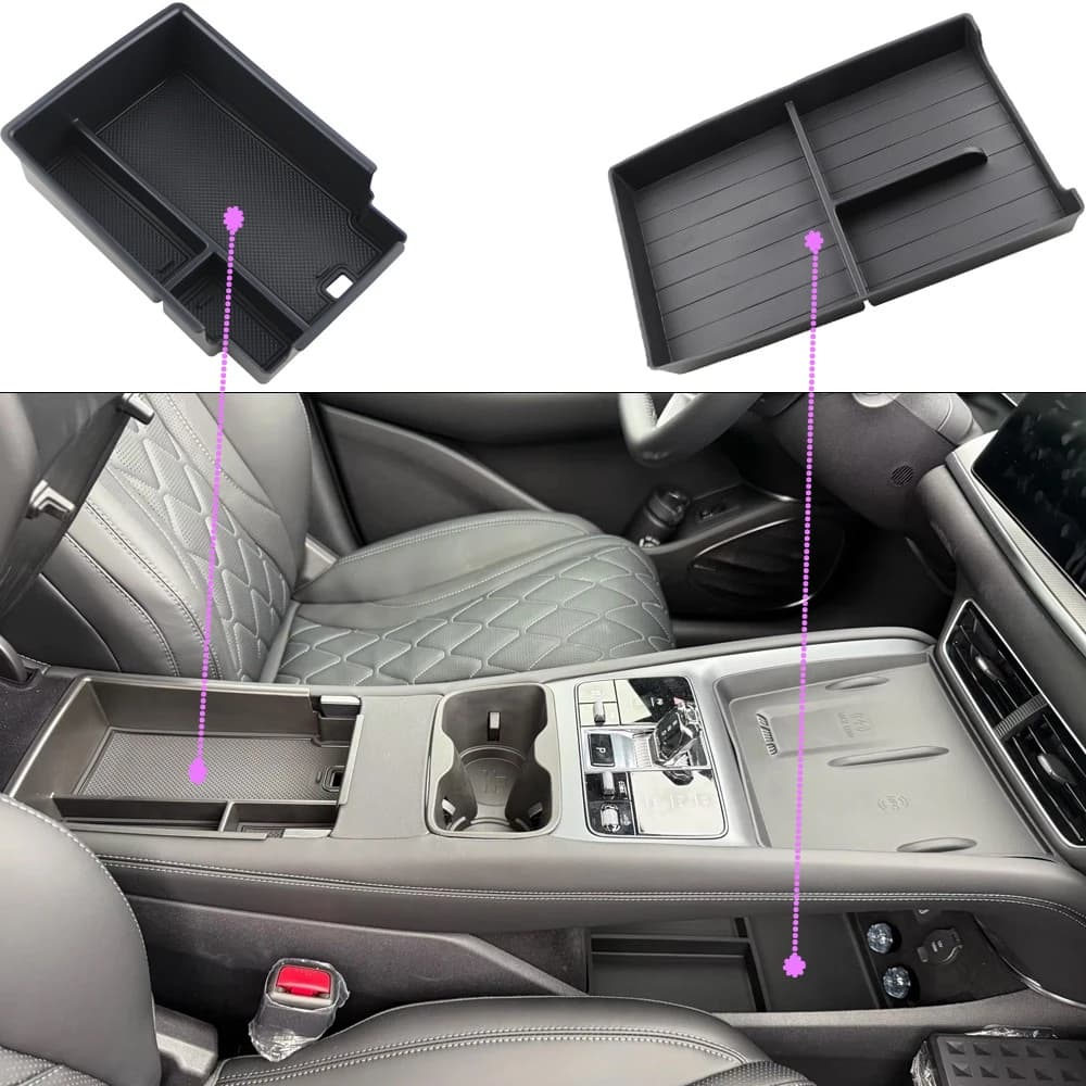 Armrest Storage Box for BYD Sealion 07 2024 2025 Center Console Layered Storage Box Cup Holder Modification Interior Accessories