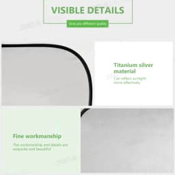 SEAMETAL Car Side Window Sun Shade Cover Foldable Front Rear Window Sunshade Curtain Back Windshield Summer Sun Protection Cover