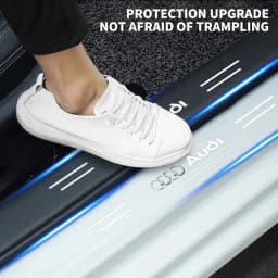 4pcs Car Door Sill Bumper Protector Emblems 3D Stickers Car Styling For Audi A3 A4 A5 A6 A7 A8 Q2 Q3 Q5 Q7 Q8 S7 S8 S3 S4 RS5