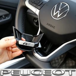Car Interior Decoration Steering Wheel Cover Bottom Trim Sticker Accessories For VW Golf Tiguan T-Roc Polo Passat ID.4 T-Cross