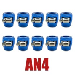 10X AN4 AN6 AN8 AN10 AN12 Car Hose Clamp Radiator Modified Fuel Water Pipe Tube Clip Buckle Fitting Oil Hose Clamps End Finisher