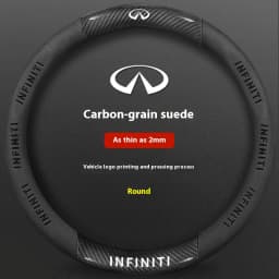 Infiniti Q50 Q60S Q70 QX30 QX50 QX55 QX56 QX60 QX70 QX8 JX35 EX25 FX35 G37 M35 ESQ Car Carbon Fiber Leather Steering Wheel Cover