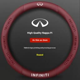 Infiniti Q50 Q60S Q70 QX30 QX50 QX55 QX56 QX60 QX70 QX8 JX35 EX25 FX35 G37 M35 ESQ Car Carbon Fiber Leather Steering Wheel Cover