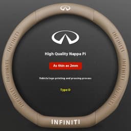 Infiniti Q50 Q60S Q70 QX30 QX50 QX55 QX56 QX60 QX70 QX8 JX35 EX25 FX35 G37 M35 ESQ Car Carbon Fiber Leather Steering Wheel Cover