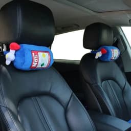 1-2PCS NOS Nitrous Oxide Bottle Plush Pillow Set - Car Neck Headrest Pillow & Lumbar Support Cushion for Auto Interior