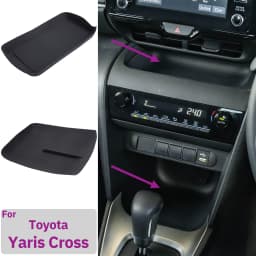 For Toyota Yaris Cross Silicone Mat– Flexible Console Liner for Wireless Charger Pad, Anti-Slip, Noise-Reducing Storage Box