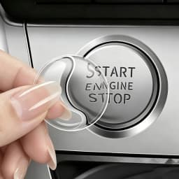 Crystal Transparent Protective Sticker for Car Ignition Switch Button, Suitable for Start/Stop Button Protection Sticker