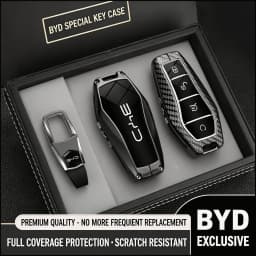 Key Case Cover for BYD Song Plus Atto 3 Han EV Tang DM Qin Seal Dolphin Metal Remote Fob Holder Keychain Car Accessories Highend