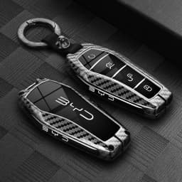 Key Case Cover for BYD Song Plus Atto 3 Han EV Tang DM Qin Seal Dolphin Metal Remote Fob Holder Keychain Car Accessories Highend