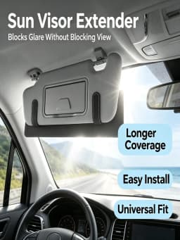 Car Sun Shade Extension Board Car Sun Visor Sunshine Occlusion Extension Anti Glare Eye Protection Universal Parasols