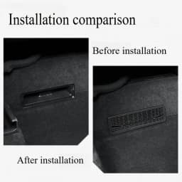 2Pcs Under Seat Air Vent Cover for Tesla Model Y 2025 2026 Juniper Rear AC Outlet Protector with ABS Plastic Anti-Dust Debris