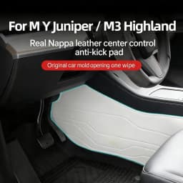 Center Console Side Protector with Rear AC Kick Mat for Tesla Model Y/ 3/YL Juniper Anti Scratch Wearproof Durable Cover