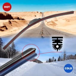 1pc Car Windshield High-Quality Wiper 11 Layer Rubber Strip J/U-Shaped 3 "14" 15 "16" 17 "18" 19 "20" 21 "22" 24 "26" 28“