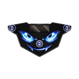 Solar Power Car Decorative Lamps Demon Eyes Light Cool Flashing Warning Light Dynamic Safety Vehicle Signal Lights for Halloween