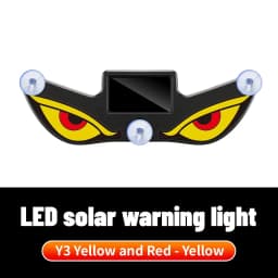 Solar Power Car Decorative Lamps Demon Eyes Light Cool Flashing Warning Light Dynamic Safety Vehicle Signal Lights for Halloween