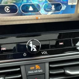 2PCS Road Head Vinyl Stickers Decals for Blank Car Buttons Funny Auto Accessories Stickers for Men Interior Decor