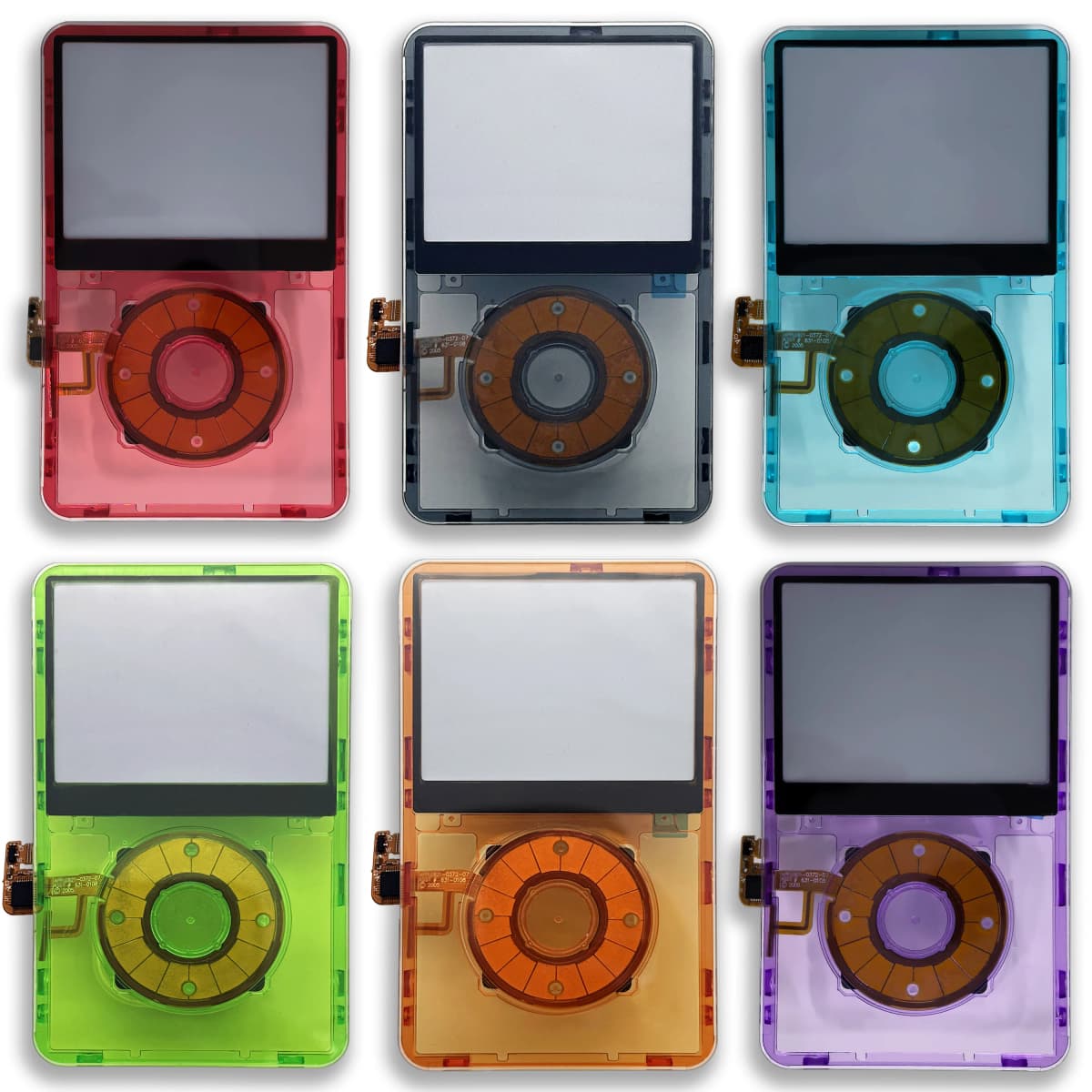 For iPod Classic Video 5th 5.5th Transparent Front Faceplate Housing Case Cover Clickwheel Center button key 30GB 60G 80G A1136