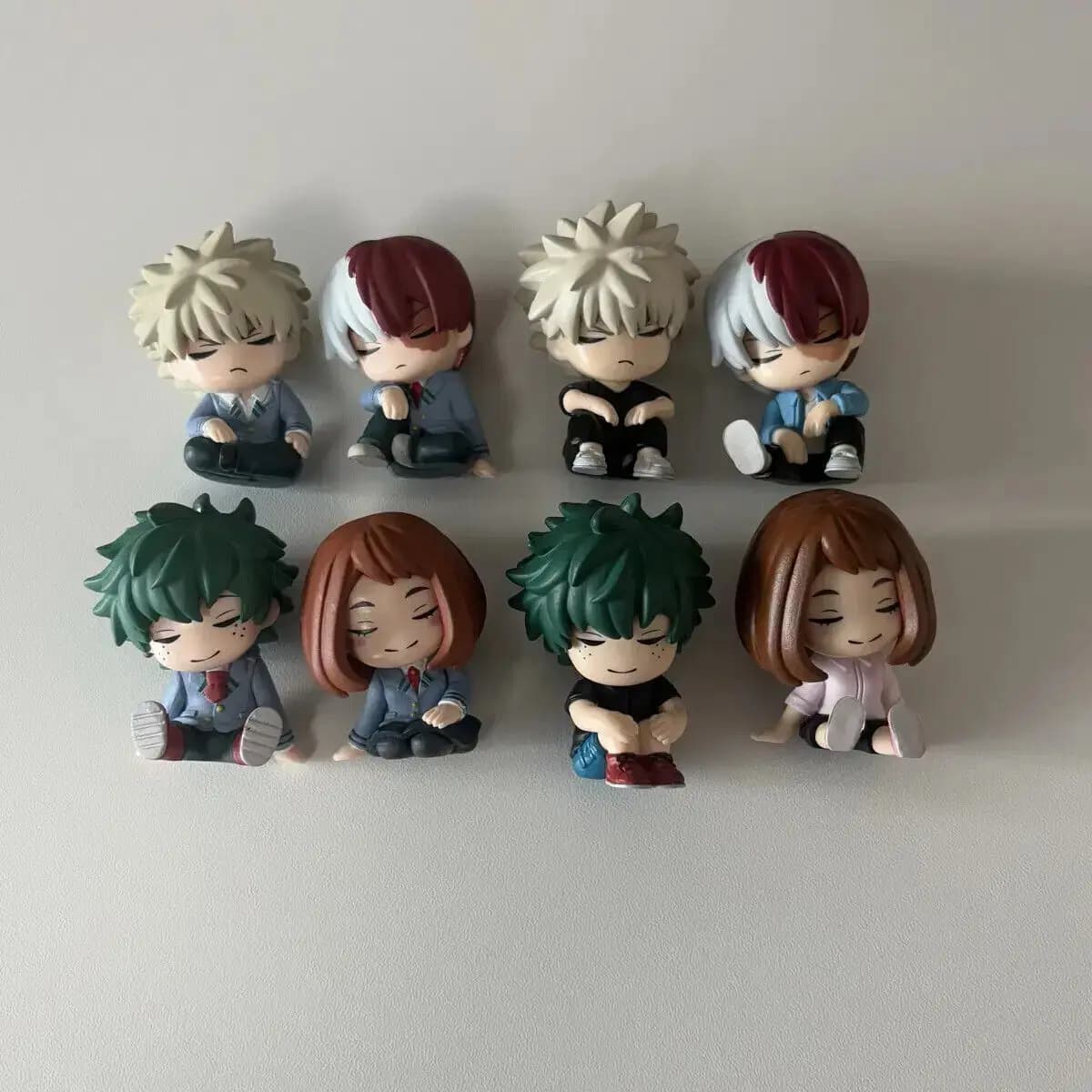 4pcs/set My Hero Academia Tokyo Revengers Cute Sleeping PVC Action Figure Toys