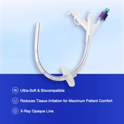 Califed Silicone Gastrostomy Tube Multi Functional Connector X-Ray Medical PEG Tube With Balloon Gastrostomy Surgical Equipment