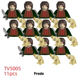 11pcs Medieval Elf Rohan Soldiers Guard Army Lotr Action Dolls Mini Building Blocks Assembly Building Blocks MOC Children's Gift