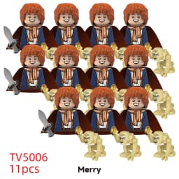 11pcs Medieval Elf Rohan Soldiers Guard Army Lotr Action Dolls Mini Building Blocks Assembly Building Blocks MOC Children's Gift