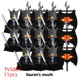 11pcs Medieval Elf Rohan Soldiers Guard Army Lotr Action Dolls Mini Building Blocks Assembly Building Blocks MOC Children's Gift