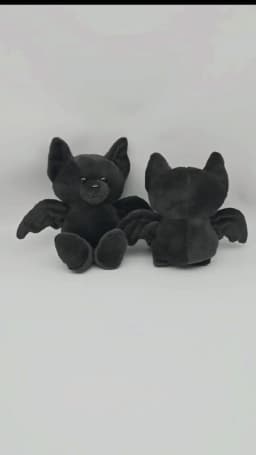 Halloween Black Bat Plush Toys Cartoon Stuffed Animals Doll Balck Bear Bat Soft Plushie Toy Halloween Party Decoration Gifts