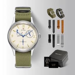 Seagull Mens 1963 Pilot Watch 40mm ST1780 Automatic Mechanical Movement Sapphire Crystal Retro Style Water Resistant 50m