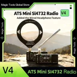 AMNVOLT V4 ATS MINI SI4732 Radio ALL Band DSP Radio FM AM SSB LSB USB Receiver with Added the Wired Headphone Feature