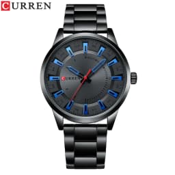 CURREN 8406 Mens Large Dial Ultra-Thin Business Simple Steel Strap Superior Brand Fashion Simple Style Wristwatch