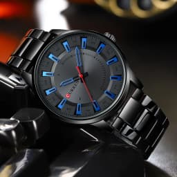 CURREN 8406 Mens Large Dial Ultra-Thin Business Simple Steel Strap Superior Brand Fashion Simple Style Wristwatch