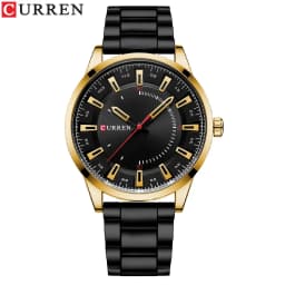 CURREN 8406 Mens Large Dial Ultra-Thin Business Simple Steel Strap Superior Brand Fashion Simple Style Wristwatch