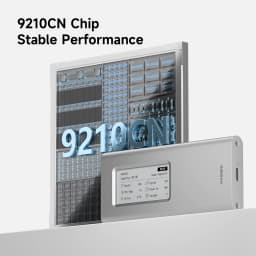 Hagibis M.2 NVMe SSD Enclosure with E-Ink Display 10Gbps Ink Screen Aluminum External SSD Case for 2230/2242/2260/2280 SSDs