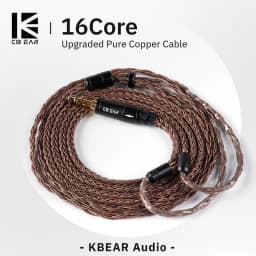 KBEAR 16 Core Pure Copper Earphone Cable 2PIN/MMCX/QDC Earbuds Connector Use For KZ EDX ZSN PRO BLON BL-03 KBEAR KS1 Headphone