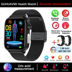2025 New For XIAOM1 ECG+PPG Blood Fat Uric Acid Health Smartwatch Men Women Heart Rate Blood Pressure Bluetooth Call Smart Watch