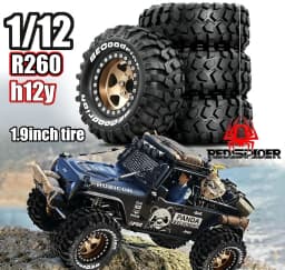 4pcs 1.9" Rubber Tires Beadlock Wheels Rims for 1/10 RC Crawler Car Traxxas TRX4 Axial SCX10 90046 90047 MST HSP Redcat Gen8
