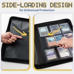 Holds 360 Toploaders, 9 Pockets, Top Loader Binder for Cards Storage, Card Holder for Sports Cards or Trading Cards in 3 X 4''