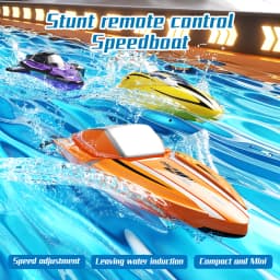 Children'S Mini Portable Electric Rc Boat 2.4Ghz High Speed Ship Water Outdoor Toy With Lighting Kids Adults Gifts Toys for Boys