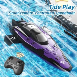 Children'S Mini Portable Electric Rc Boat 2.4Ghz High Speed Ship Water Outdoor Toy With Lighting Kids Adults Gifts Toys for Boys