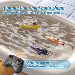 Children'S Mini Portable Electric Rc Boat 2.4Ghz High Speed Ship Water Outdoor Toy With Lighting Kids Adults Gifts Toys for Boys
