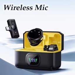 XinMic Wireless Lavalier Lapel Microphone Noise Cancel Live Game Android Mini Mic Type-C Phone Outdoor Recording Interview PC