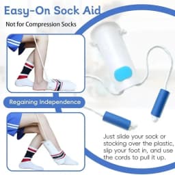 Portable Sock Aid Helper No Bending Stocking Puller Easy Wear Sock Wearing Assist Tool