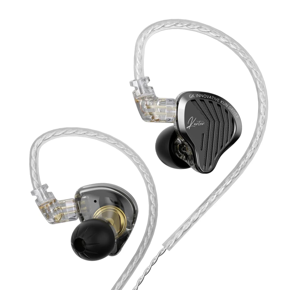 GK KUNTEN Metal Earphone HiFi In-Ear Earbuds 2pin 3.5mm Removable Cable With Microphone Type-c For Music Game KZ