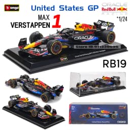 Bburago 1:24 2022~2024 F1 serie various style Red Bull RB19 Gran Premio de Austin SF23 W14 precision model car collection gift