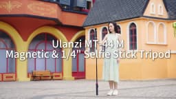 Ulanzi MT-44M Selfie Stick Ground Tripod 1/4''&Magnetic Selfie Stick for Smartphone Camera One-Touch Auto Deploy for Travel